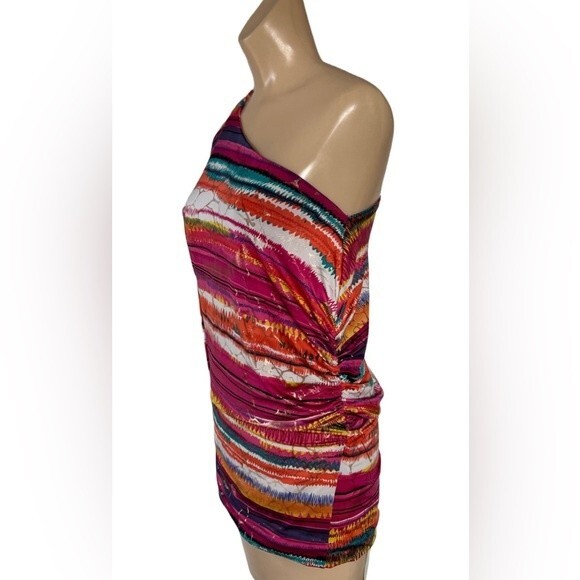 Topia Multi Color Sexy Y2K Mini Dress/Top Size Small - Picture 4 of 7
